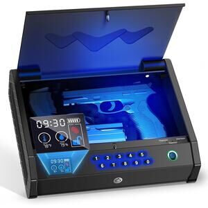 🔥Biometric Gun Safes for Handgun with LCD Finger Print, Temp, Humidity BNWT🔥